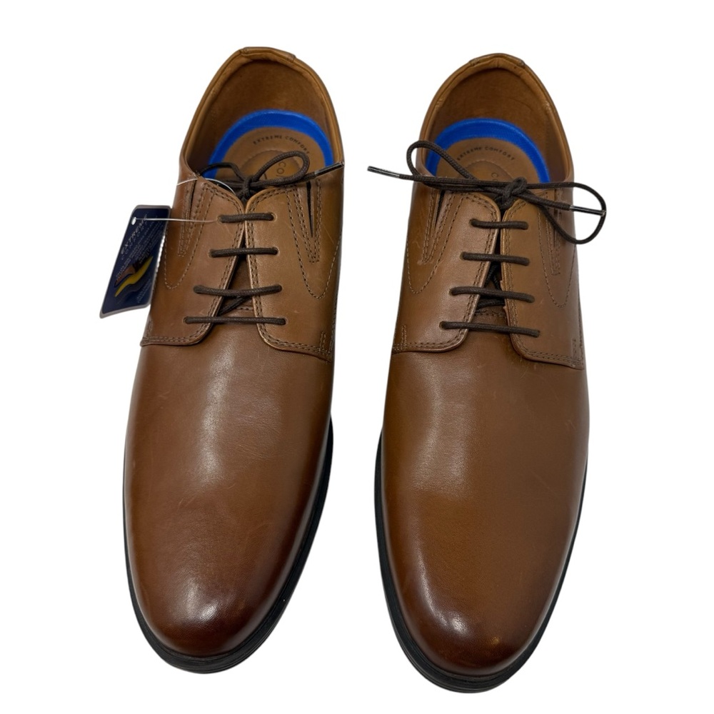 Clarks Whiddon Men’s Size 13 Brown Plain Dress Shoes Oxford Extreme Comfort NWT